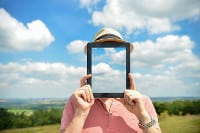 man-person-clouds-tablet