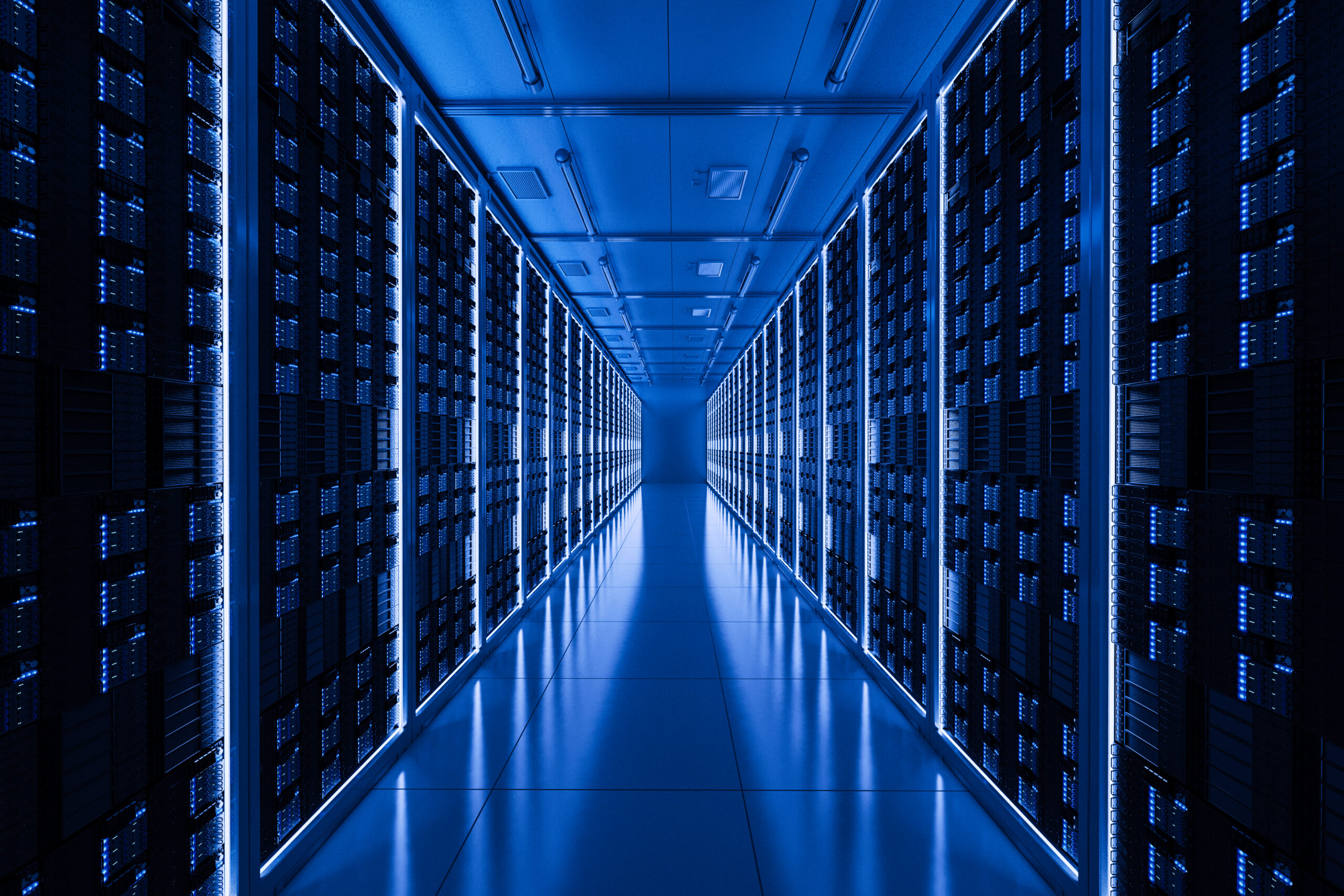 Server Room With Server Tower